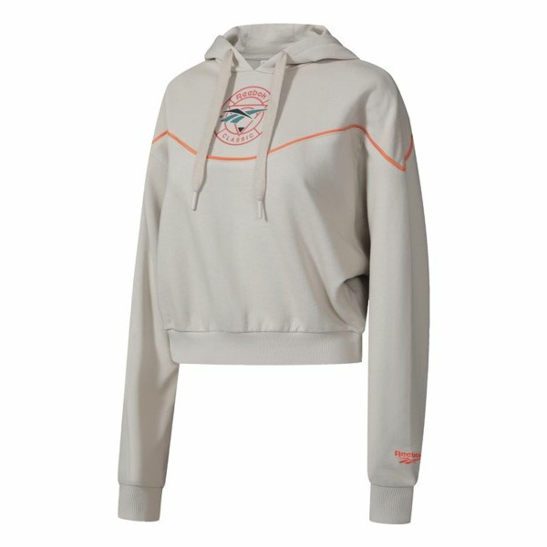 Γυναικείο Φούτερ με Κουκούλα Reebok Classic Trail Μπεζ