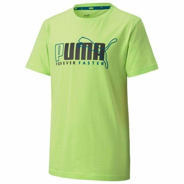 Παιδικό Μπλούζα με Κοντό Μανίκι Puma  ALPHA GRAPHIC TEE 583188 Πράσινο (6 Ετών)