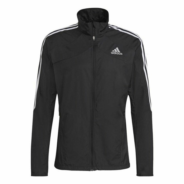 Ανδρικό Aθλητικό Mπουφάν Adidas Marathon 3 Stripes Μαύρο