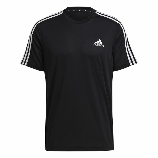 Ανδρική Μπλούζα με Κοντό Μανίκι Adidas Aeroready D2M Sport Μαύρο