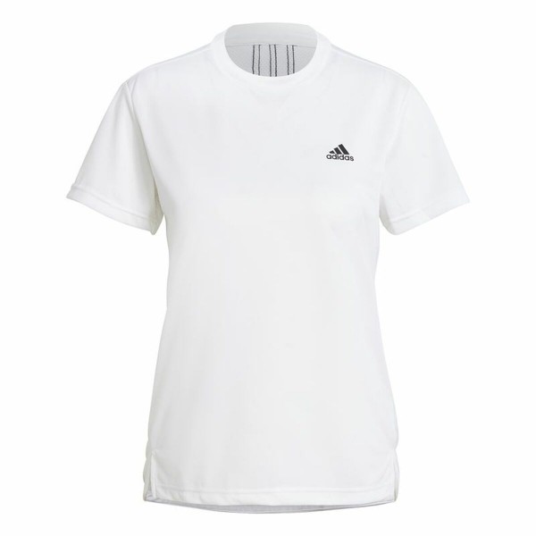 Γυναικεία Μπλούζα με Κοντό Μανίκι Adidas Aeroready D2M 3 Stripes Λευκό