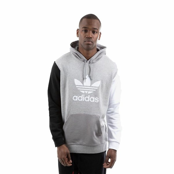 Ανδρικό Φούτερ με Κουκούλα Adidas Colorblock Γκρι