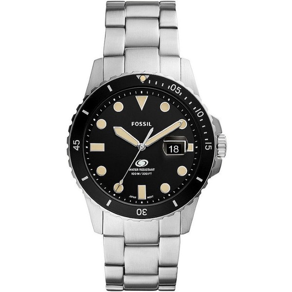 Ανδρικά Ρολόγια Fossil FS5952 Μαύρο Ασημί