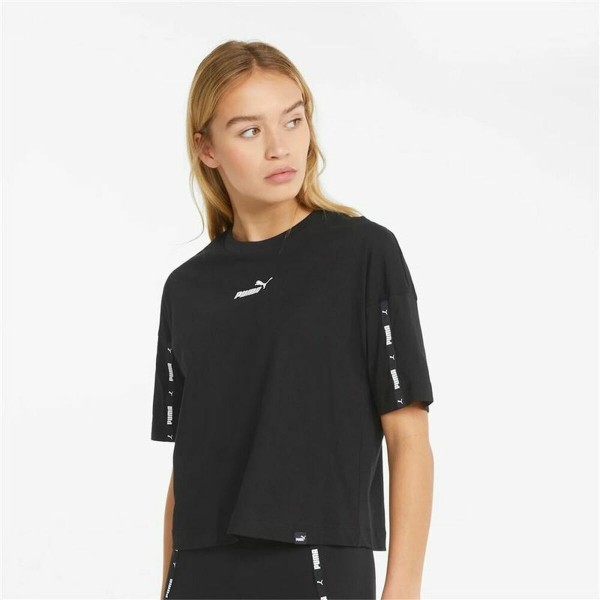 Γυναικεία Μπλούζα με Κοντό Μανίκι Puma  Tape Crop  Μαύρο