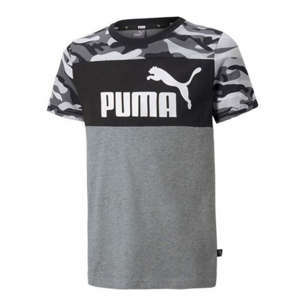 Παιδική Μπλούζα με Κοντό Μανίκι Puma ESS+ Camo Μαύρο