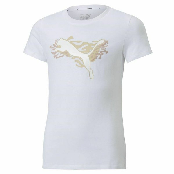 Παιδικό Μπλούζα με Κοντό Μανίκι Puma Alpha Λευκό