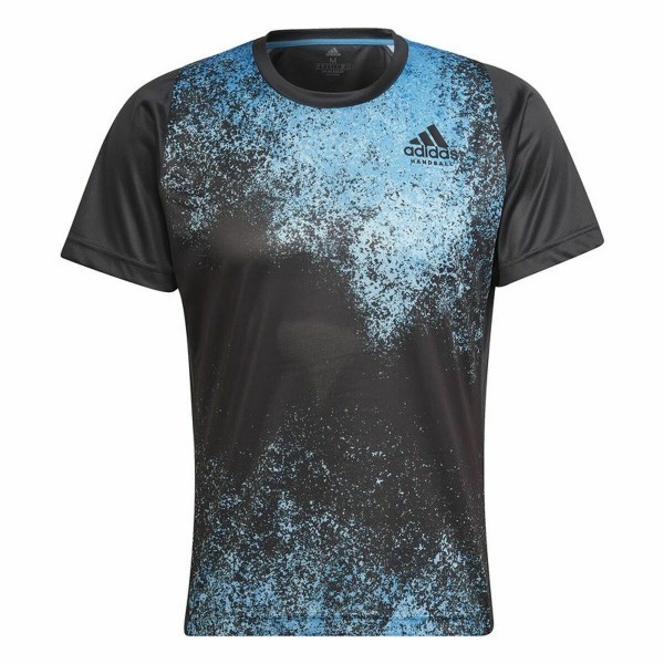 Ανδρική Μπλούζα με Κοντό Μανίκι Adidas Μαύρο