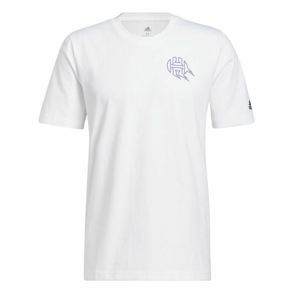 Ανδρική Μπλούζα με Κοντό Μανίκι Adidas Avatar James Harden Graphic Λευκό