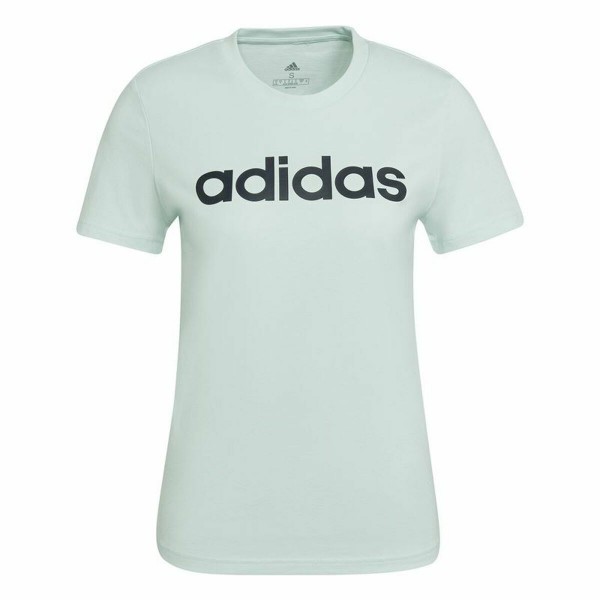 Γυναικεία Μπλούζα με Κοντό Μανίκι Adidas Loungewear Essentials Slim Logo Μέντα