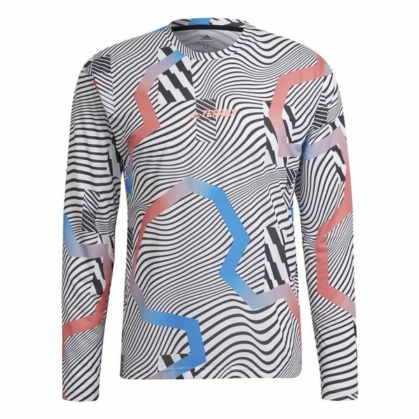 Ανδρική Μπλούζα με Μακρύ Μανίκι Adidas Terrex Primeblue Trail Λευκό