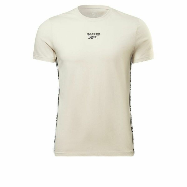 Ανδρική Μπλούζα με Κοντό Μανίκι Reebok Identity Tape Μπεζ