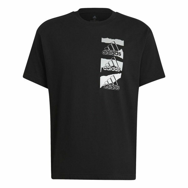 Ανδρική Μπλούζα με Κοντό Μανίκι Adidas Essentials Brandlove Μαύρο