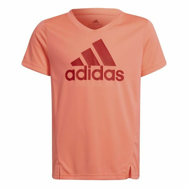Παιδικό Μπλούζα με Κοντό Μανίκι Adidas Designed to Move Salmon