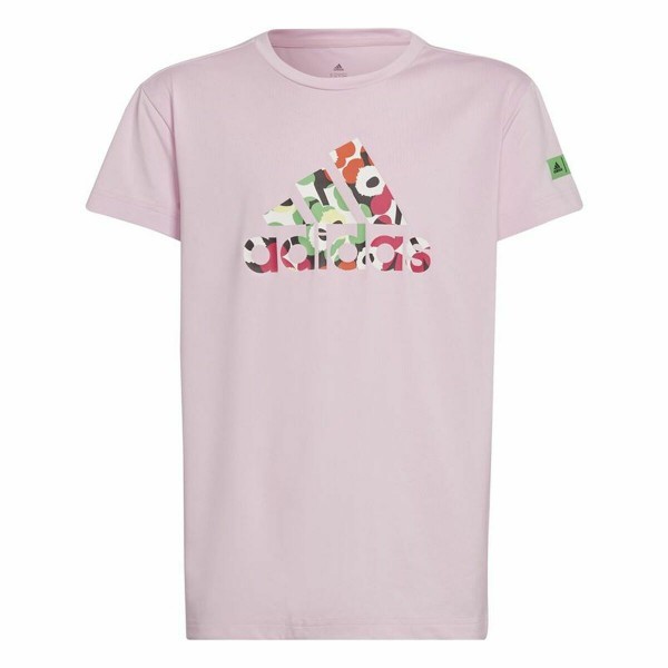 Παιδικό Μπλούζα με Κοντό Μανίκι Adidas x Marimekko Ροζ