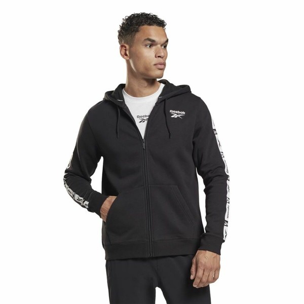 Ανδρικό Aθλητικό Mπουφάν Reebok Identity Tape FZ Μαύρο