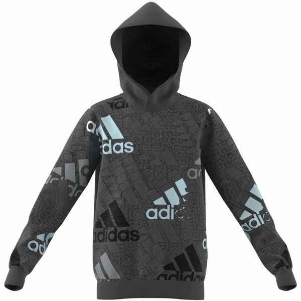 Unisex Φούτερ με Κουκούλα Adidas Performance Σκούρο γκρίζο