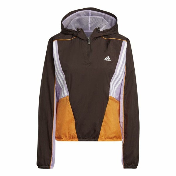 Γυναικείο Φούτερ με Κουκούλα Adidas Hyperglam Καφέ