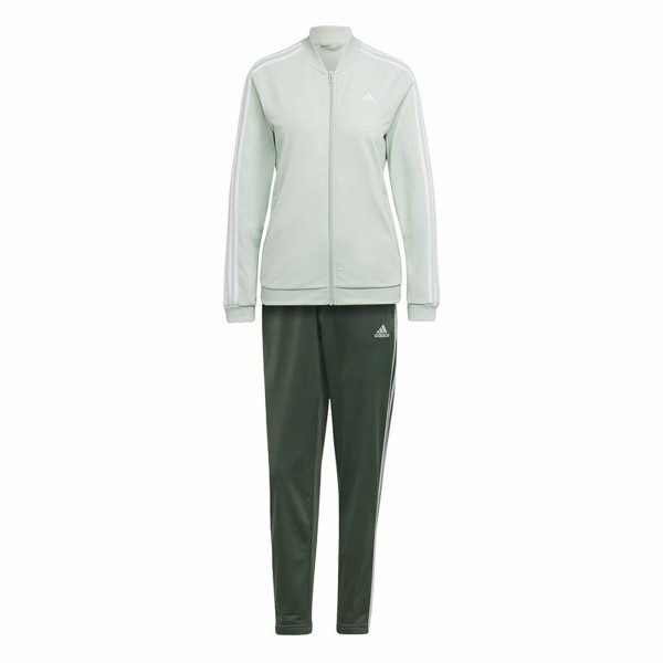 Γυναικεία Αθλητική Φόρμα Adidas Essentials 3 Stripes Ανοιχτό Πράσινο