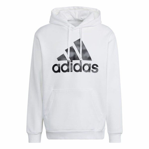 Ανδρικό Φούτερ με Κουκούλα Adidas Essentials Camo Λευκό