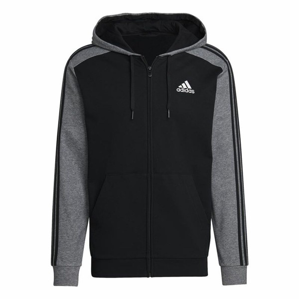 Ανδρικό Aθλητικό Mπουφάν Adidas Mélange French Terry Μαύρο