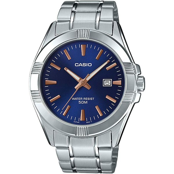 Ανδρικά Ρολόγια Casio Μπλε Ασημί (Ø 43,5 mm)