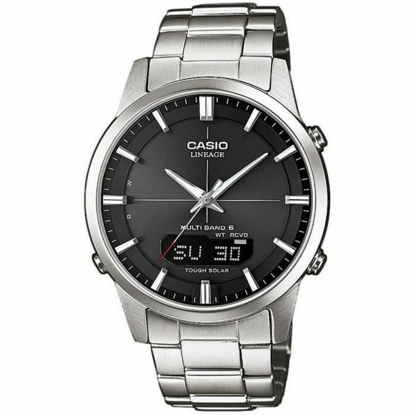 Ανδρικά Ρολόγια Casio LINEAGE Multiband 6 Tough Solar Μαύρο Ασημί (Ø 40 mm)