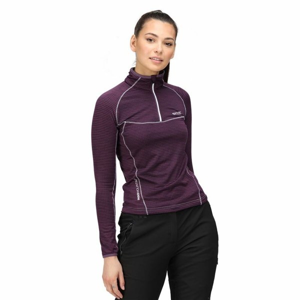 Γυναικεία Mπλούζα με Mακρύ Mανίκι Regatta Yonder Half-Zip Μοβ