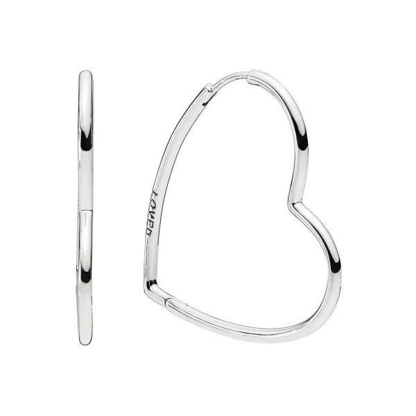 Γυναικεία Σκουλαρίκια Pandora ASYMMETRICAL HEART HOOP EARRINGS