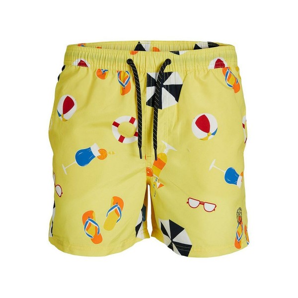 Ανδρικά Μαγιό Jack & Jones  BIG PRINTS 12227754 Κίτρινο