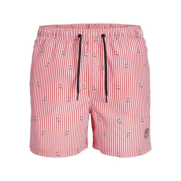 Ανδρικά Μαγιό PSTFIJI JJSWIM MINI STRIPE LY  Jack & Jones 12227350 Ροζ