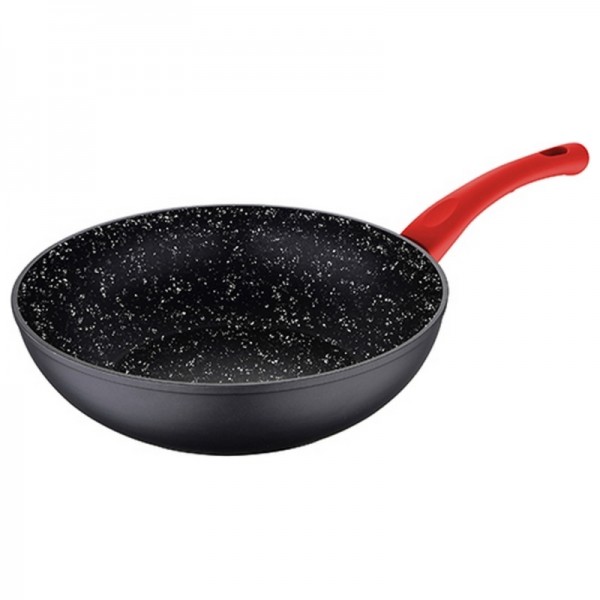 Τηγάνι Wok San Ignacio Μαύρο Αλουμίνιο black Σφυρηλατημένο Αλουμίνιο (Ø 26 cm)