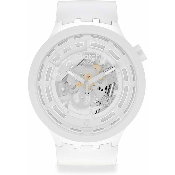 ΒρεφικάΡολόγια Swatch BIOCERAMIC C-WHITE (Ø 47 mm)