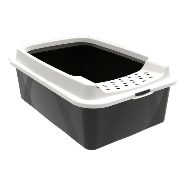 Κουτί απορριμμάτων γάτας Rotho My Pet Bonnie Eco 56 x 17 x 40 cm Λευκό/Μαύρο