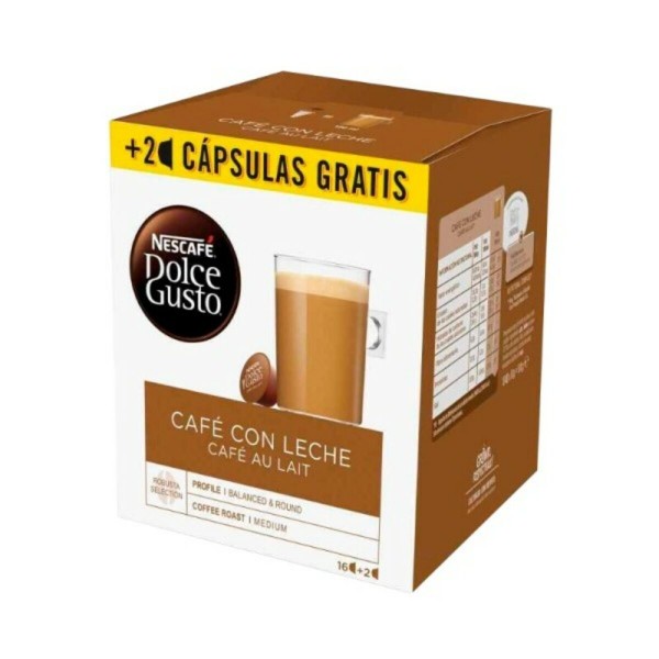 Κάψουλες για καφέ Nescafé Dolce Gusto Cafe au lait (18 Uds)
