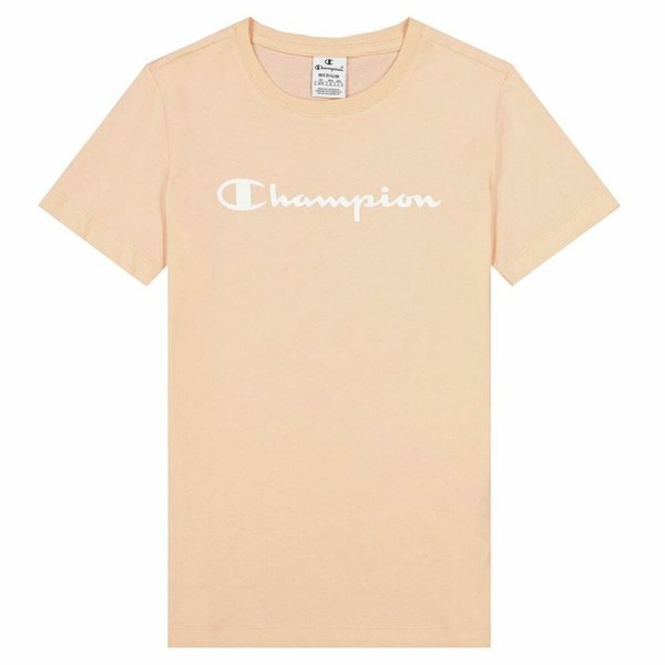 Γυναικεία Μπλούζα με Κοντό Μανίκι Champion Big Script Logo Ροζ