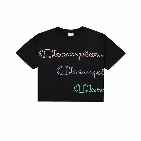 Γυναικεία Μπλούζα με Κοντό Μανίκι Champion Crewneck Μαύρο