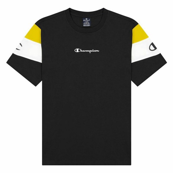 Μπλούζα με Κοντό Μανίκι Champion Crewneck Color Block M Μαύρο