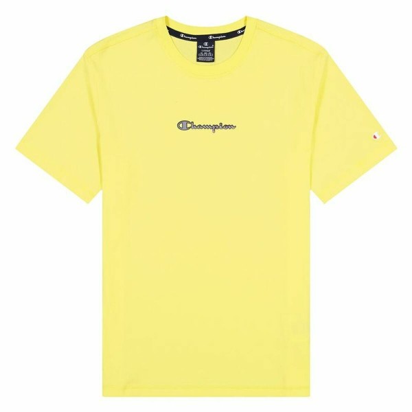 Μπλούζα με Κοντό Μανίκι Champion Crewneck M Κίτρινο