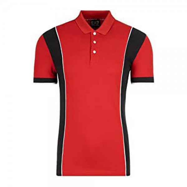 Ανδρική Μπλούζα Polo με Κοντό Μανίκι Armani Jeans C1450 Κόκκινο