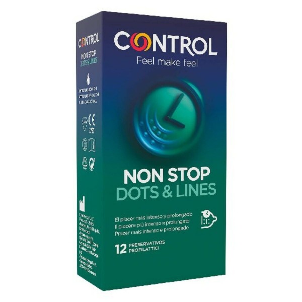 Προφυλακτικά Non Stop Dots & Lines Control (12 uds)