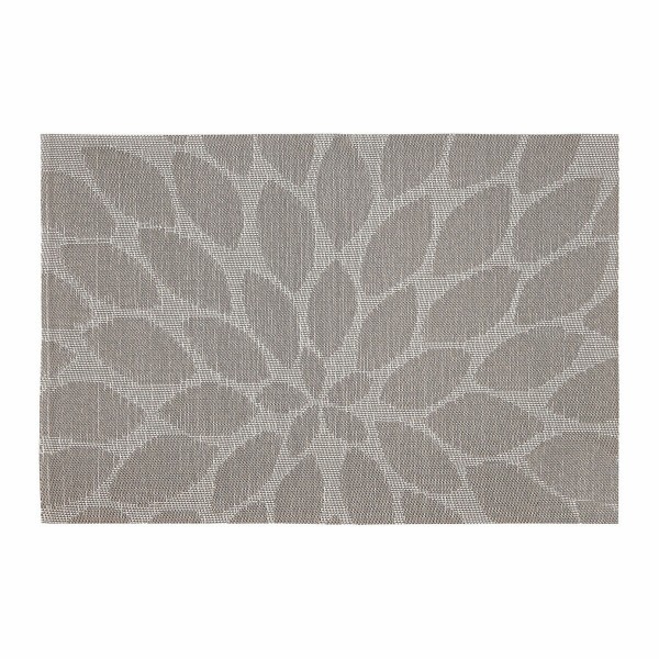 Σουπλά Bidasoa Ikonic Φύλλα Γκρι PVC (45 x 30 cm) (Pack 12x)