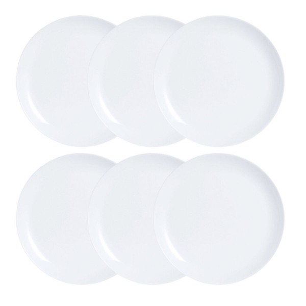 Σετ πιάτων Luminarc Diwali 6 pcs Λευκό Γυαλί