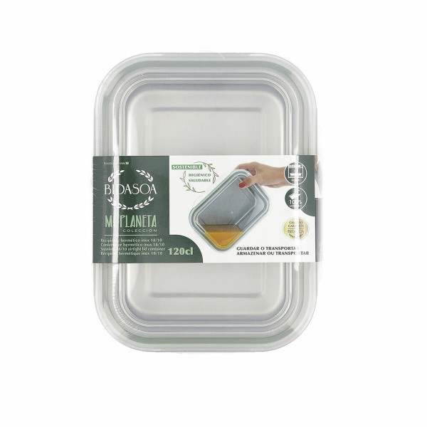 Κυτίο Γεύματος Bidasoa Miplaneta 2 L Μέταλλο Πράσινο (Pack 6x)