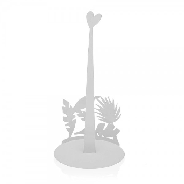 Βάση Χαρτιού Κουζίνας Versa Roxanne Λευκό Μέταλλο (15 x 30 x 15 cm)