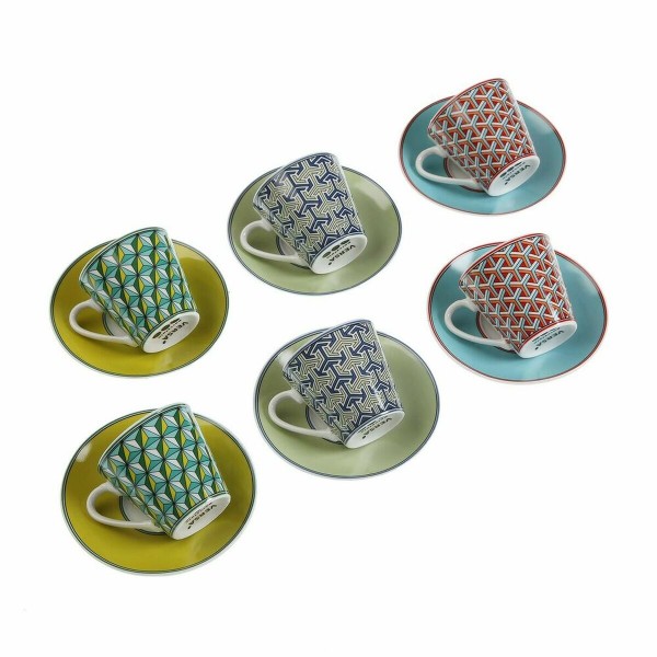 Σετ Φλιτζανιών με Πιατάκια Versa Leia Πορσελάνη (12 pcs)