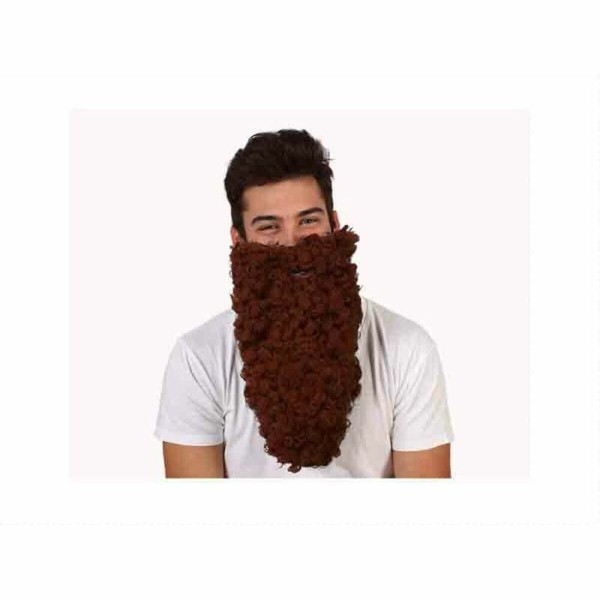Αξεσουάρ για Αποκριάτικο Ντύσιμο Curly Καφέ Γένια / Μουστάκι