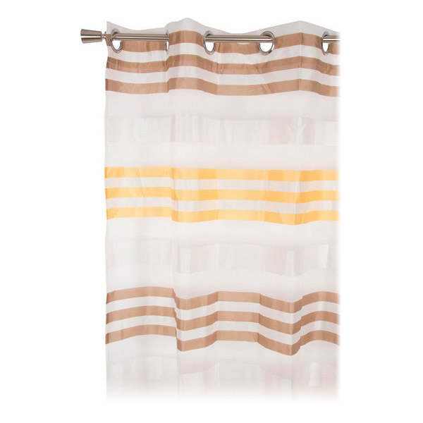 Κουρτίνα DKD Home Decor Ριγέ Κίτρινο πολυεστέρας (140 x 275 cm)
