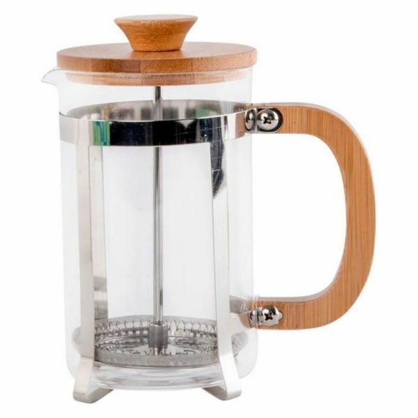 Καφετιέρα με Έμβολο DKD Home Decor Διακοσμητική κανάτα Χάλυβας Βοροπυριτικό γυαλί (600 ml)
