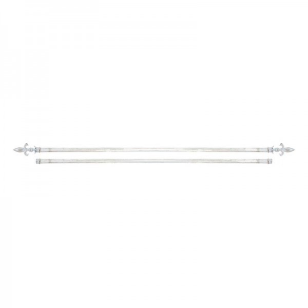 Κουρτινόξυλο DKD Home Decor Δυνατότητα επέκτασης Λευκό Μέταλλο (120 x 16 cm)
