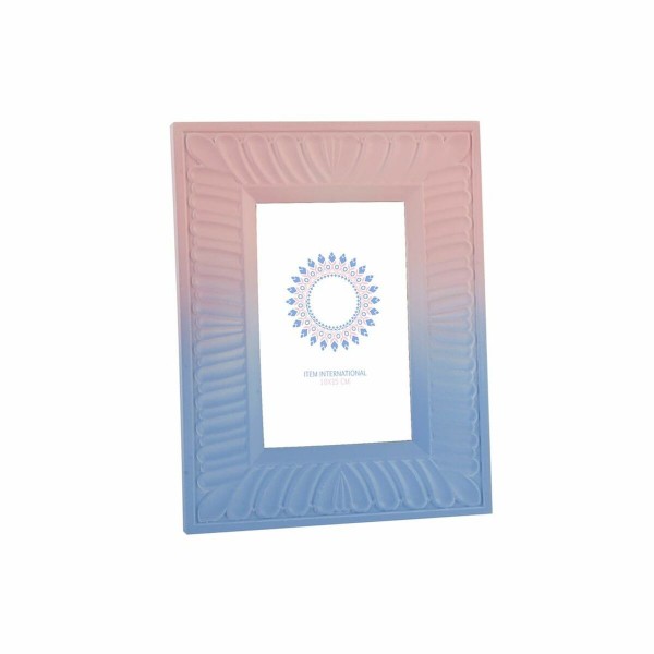 Κορνίζα DKD Home Decor S3021255 Mandala Μπλε Ροζ Ξύλο Σκανδιναβικός (20 x 1 x 25 cm)
